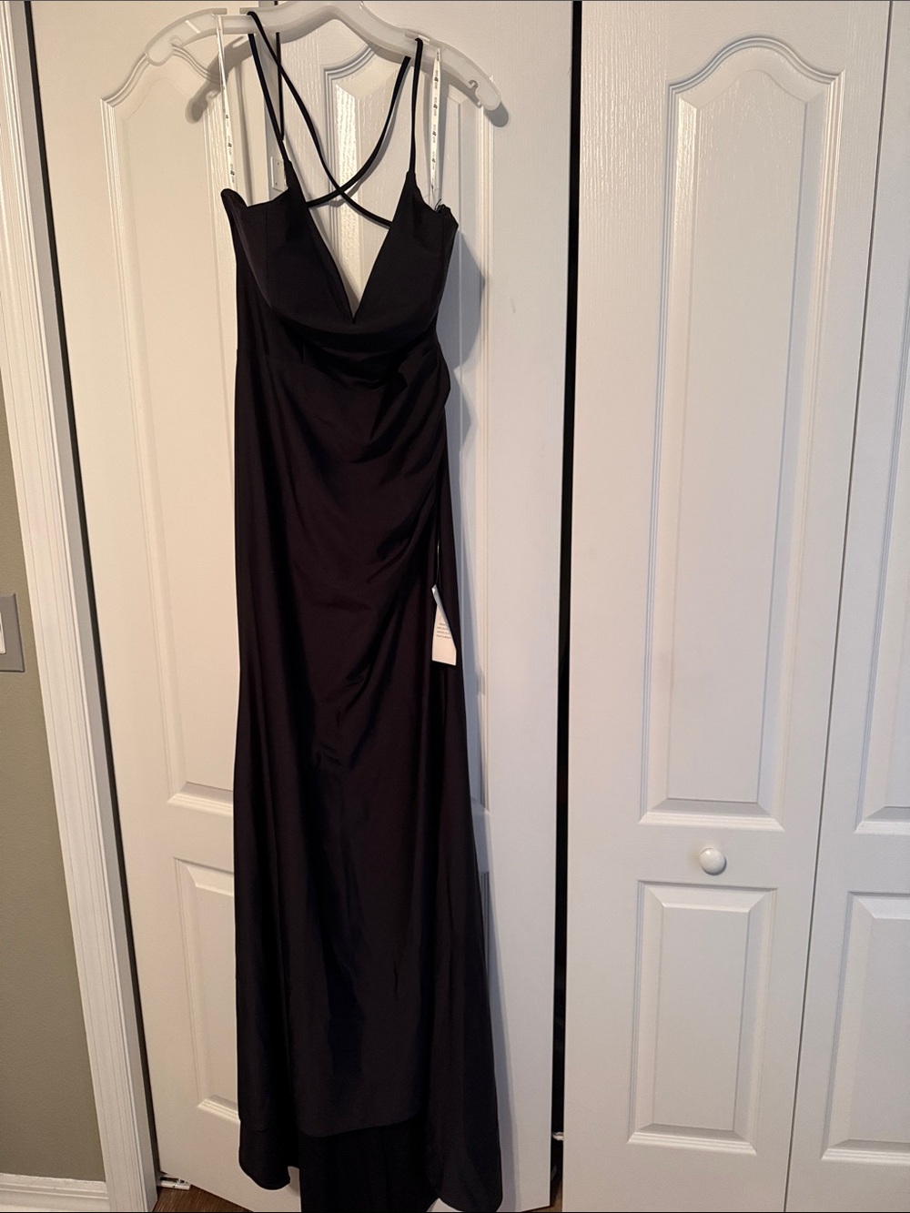 Classic Black Maxi Dress with Strappy V-Neck